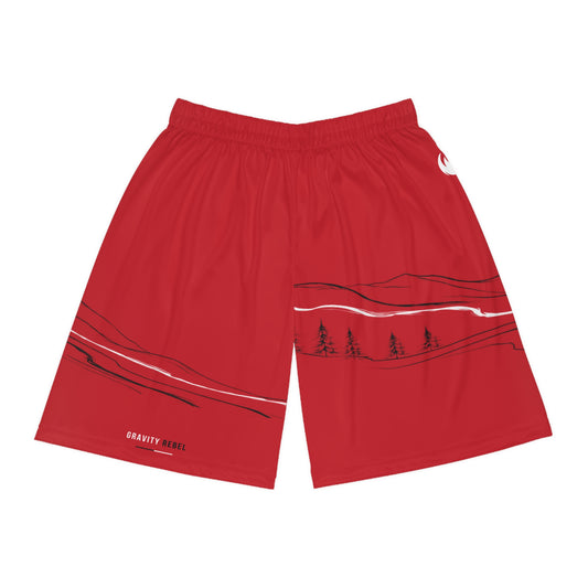 Cycling Psycho - Gravity Rebel - Red - Men’s Sports Shorts