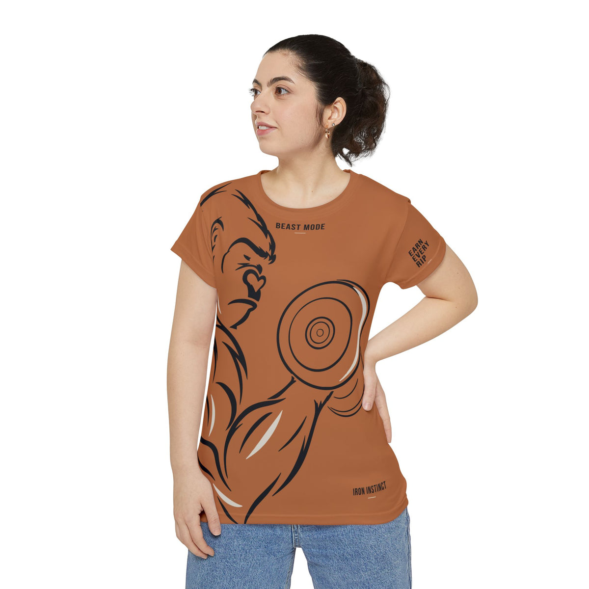 Beast Mode - Iron Instinct - Burnt Orange - Women's T-Shirt