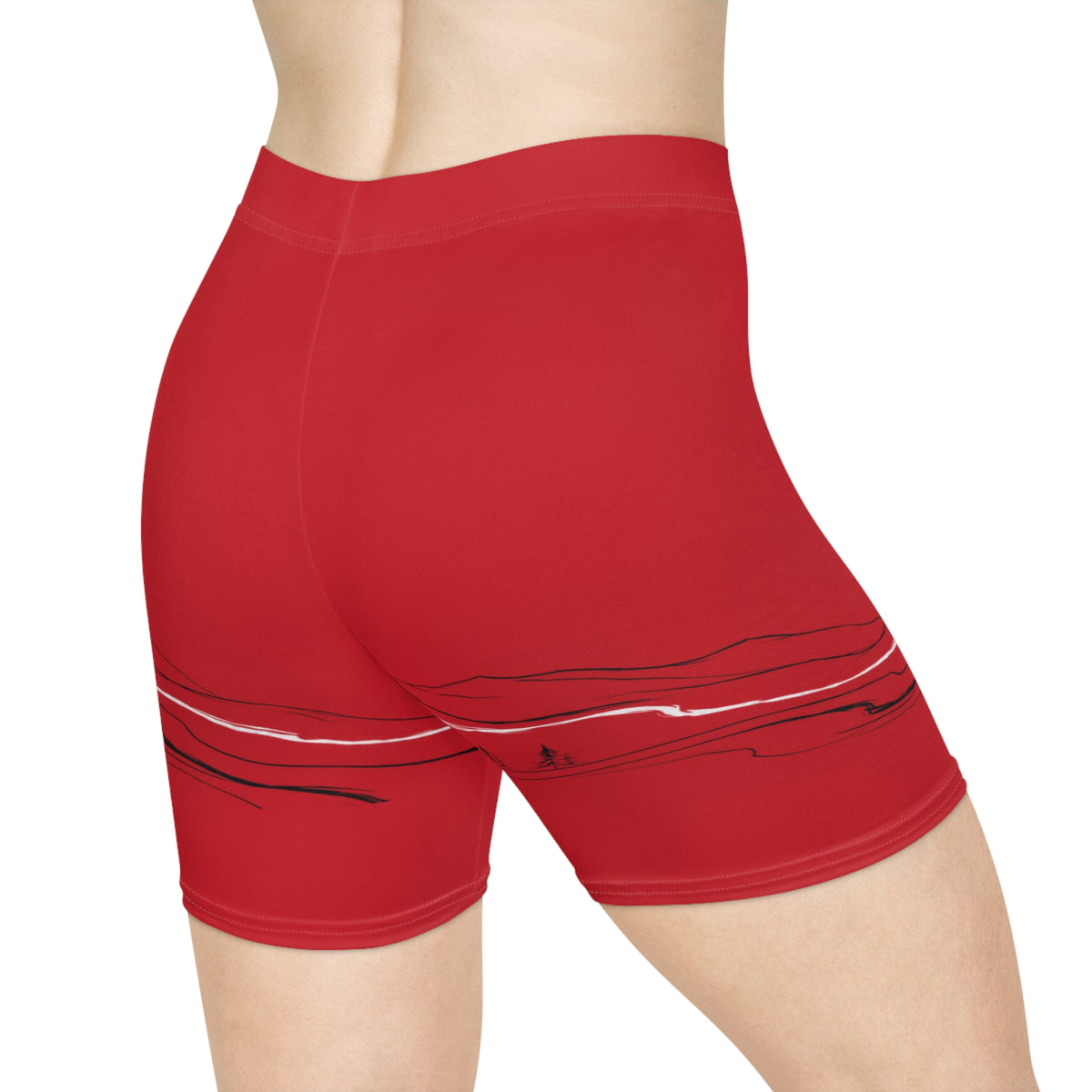 Cycling Psycho - Gravity Rebel - Red - Women’s Biker Shorts