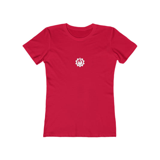 Fireball Gear - Flame & Gear - White - Women's Slim Fit - Fitness T-shirt