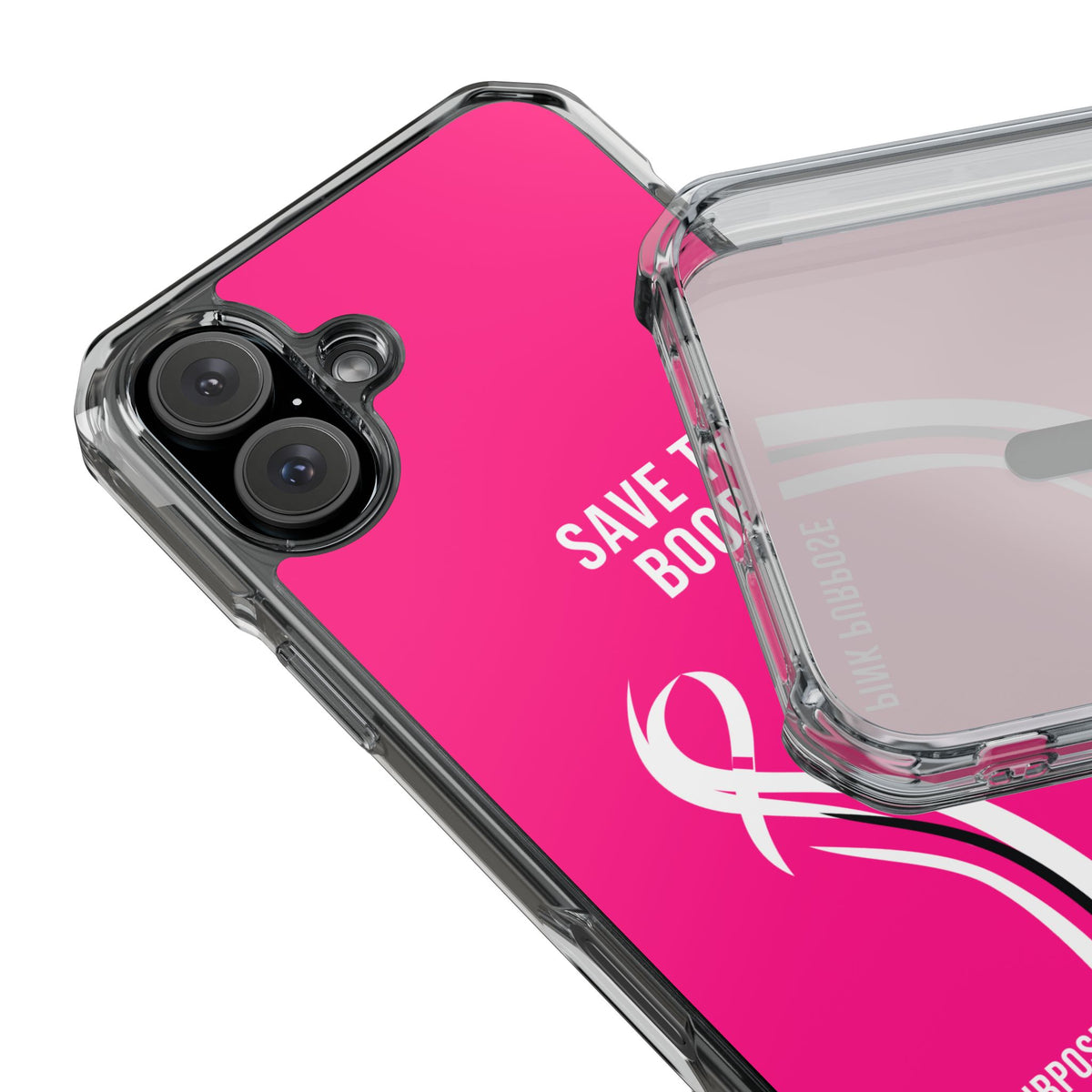 Pink Purpose - Hot Pink - Magnetic Clear Impact iPhone Case