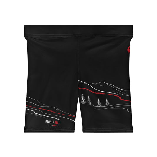 Cycling Psycho - Gravity Rebel - Black - Women’s Biker Shorts