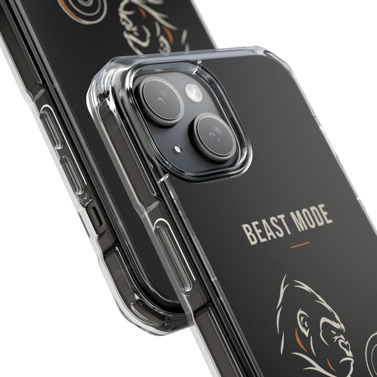 Beast Mode - Iron Instinct - Black - Magnetic Clear Impact iPhone Case