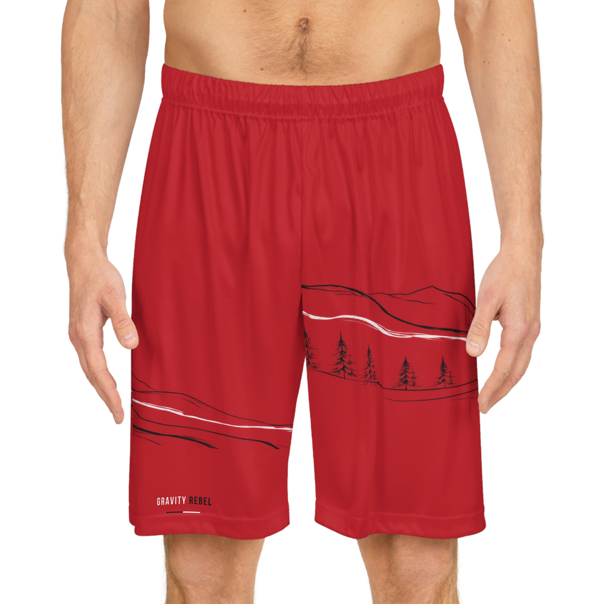 Cycling Psycho - Gravity Rebel - Red - Men’s Sports Shorts