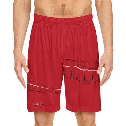 Cycling Psycho - Gravity Rebel - Red - Men’s Sports Shorts