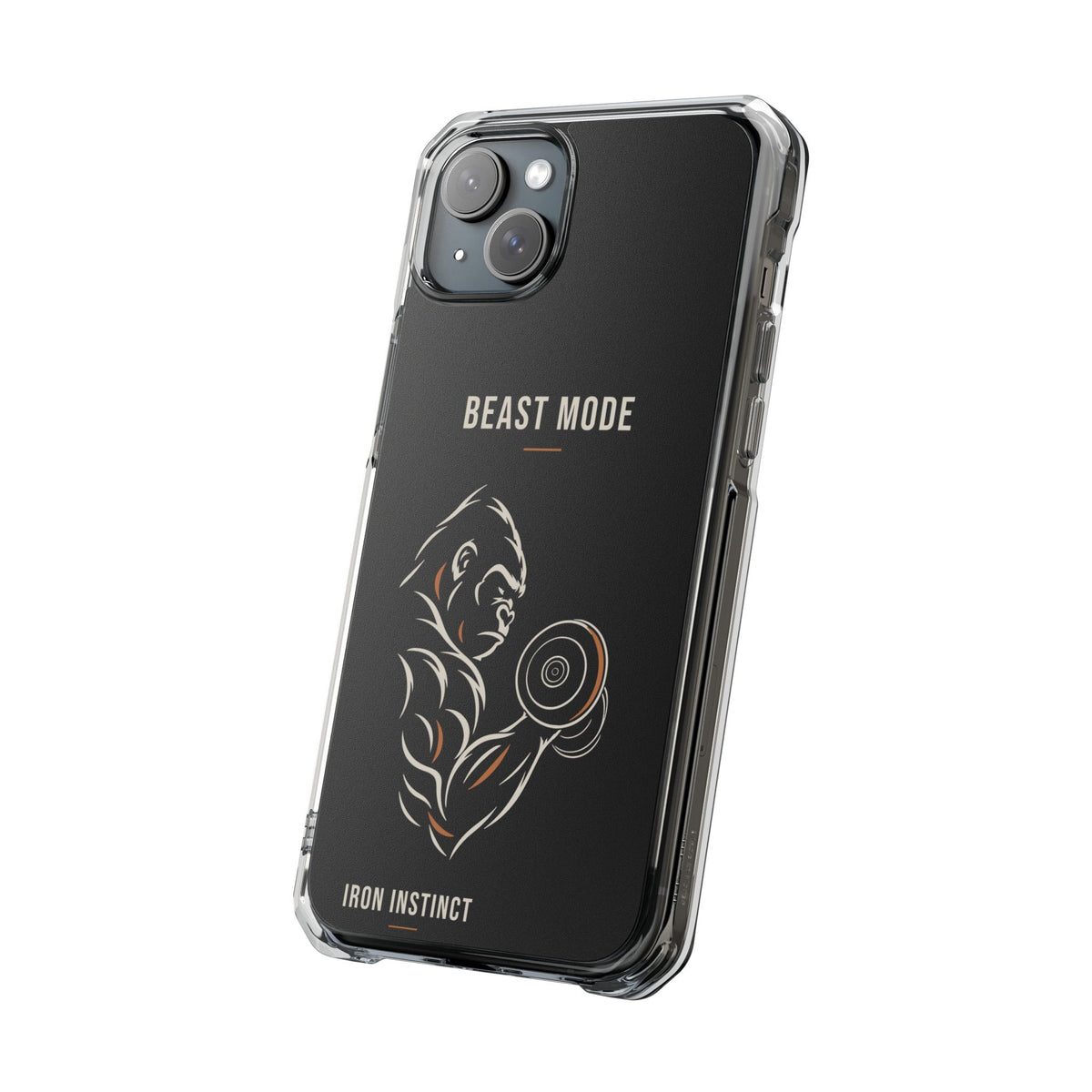 Beast Mode - Iron Instinct - Black - Magnetic Clear Impact iPhone Case