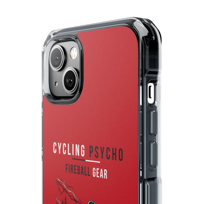 Cycling Psycho - Gravity Rebel - Red - Magnetic Clear Impact iPhone Case