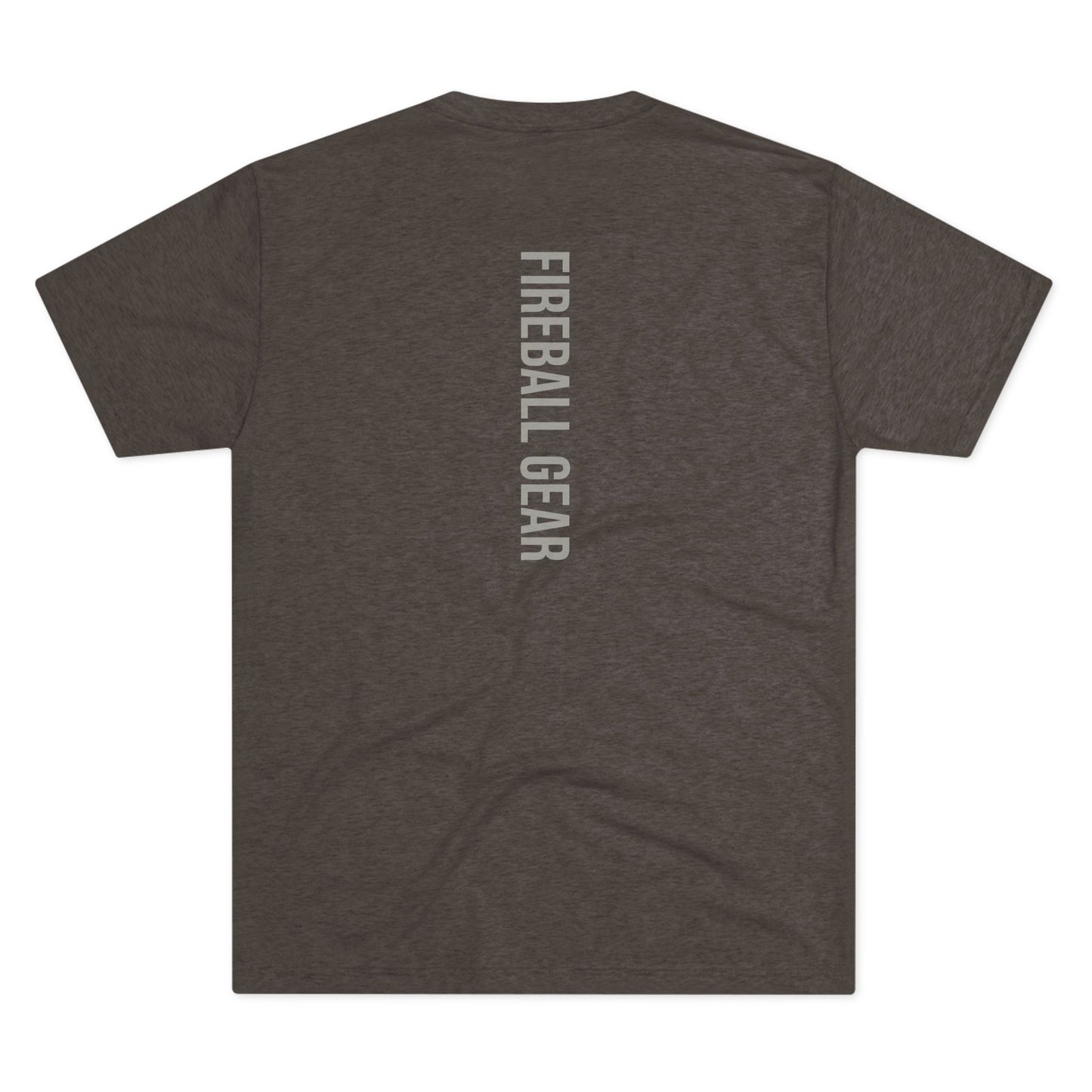 Fireball Gear - Flamme &amp; Ausrüstung zentriert - Grau &amp; Weiß - Unisex Triblend T-Shirt