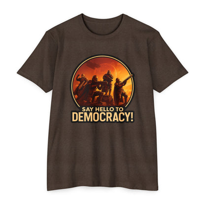 Hell Divers – Sag Hallo zur Demokratie! – Unisex T-Shirt