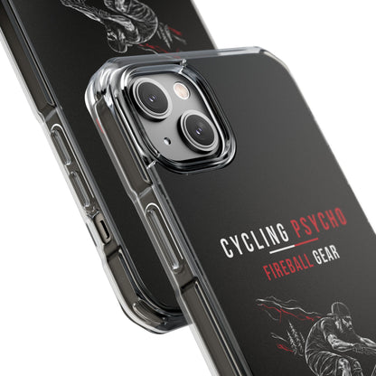 Cycling Psycho - Gravity Rebel - Black - Magnetic Clear Impact iPhone Case