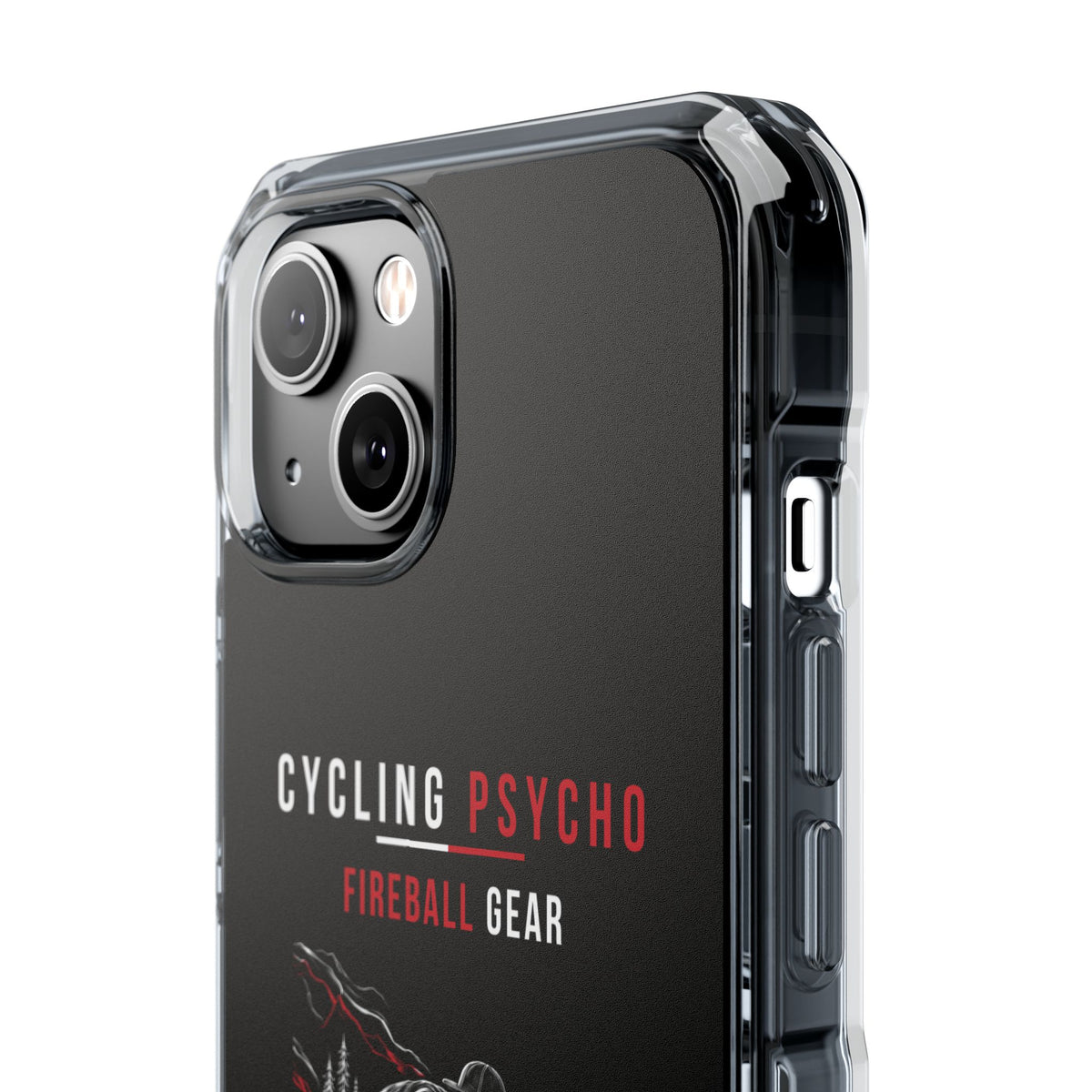 Cycling Psycho - Gravity Rebel - Black - Magnetic Clear Impact iPhone Case