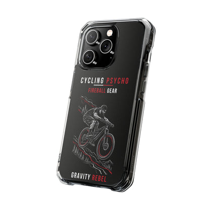 Cycling Psycho - Gravity Rebel - Black - Magnetic Clear Impact iPhone Case