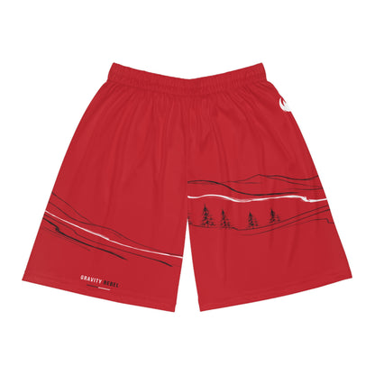 Cycling Psycho - Gravity Rebel - Red - Men’s Sports Shorts