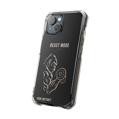 Beast Mode - Iron Instinct - Black - Magnetic Clear Impact iPhone Case