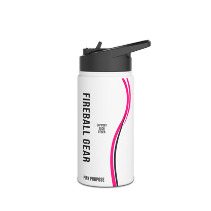 Pink Purpose - White - Stainless Steel Water Bottle