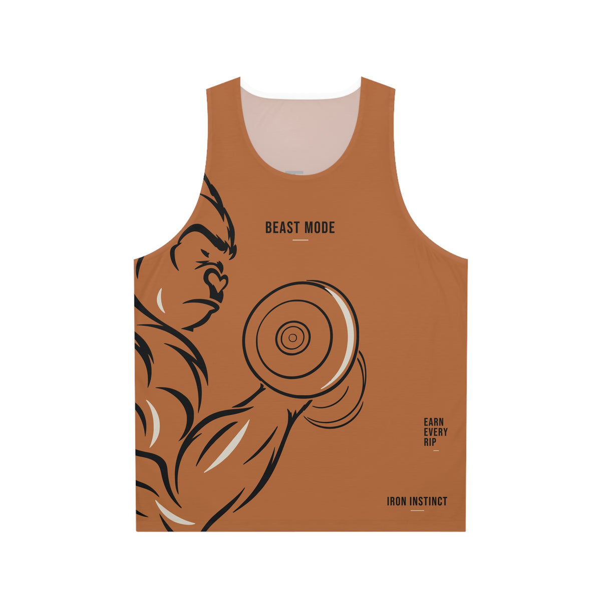 Beast Mode - Iron Instinct - Burnt Orange - Unisex Tank Top
