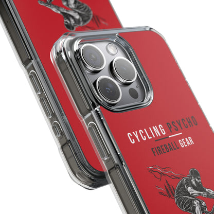 Cycling Psycho - Gravity Rebel - Red - Magnetic Clear Impact iPhone Case