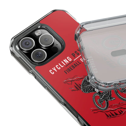 Cycling Psycho - Gravity Rebel - Red - Magnetic Clear Impact iPhone Case