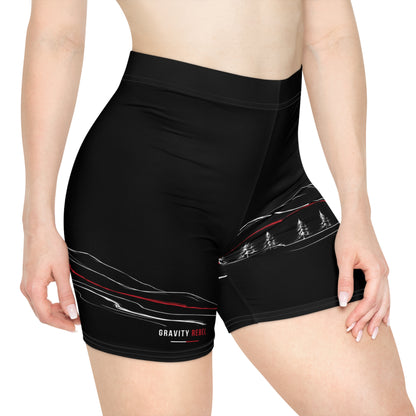 Cycling Psycho - Gravity Rebel - Black - Women’s Biker Shorts