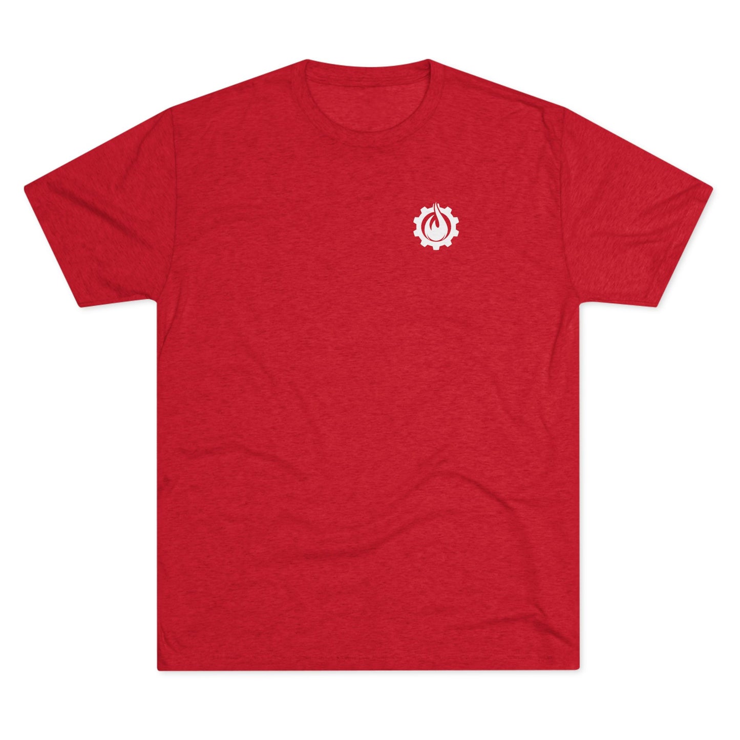 Fireball Gear - Flame & Gear - White - Fitness Triblend T-shirt