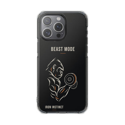 Beast Mode - Iron Instinct - Black - Magnetic Clear Impact iPhone Case