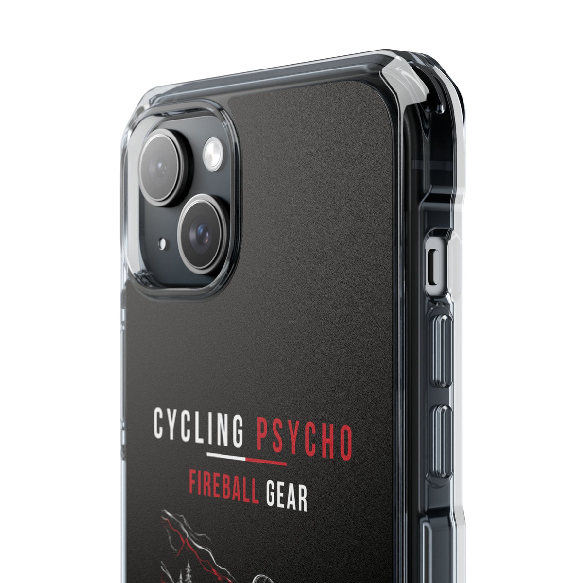 Cycling Psycho - Gravity Rebel - Black - Magnetic Clear Impact iPhone Case