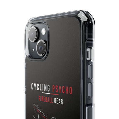 Cycling Psycho - Gravity Rebel - Black - Magnetic Clear Impact iPhone Case