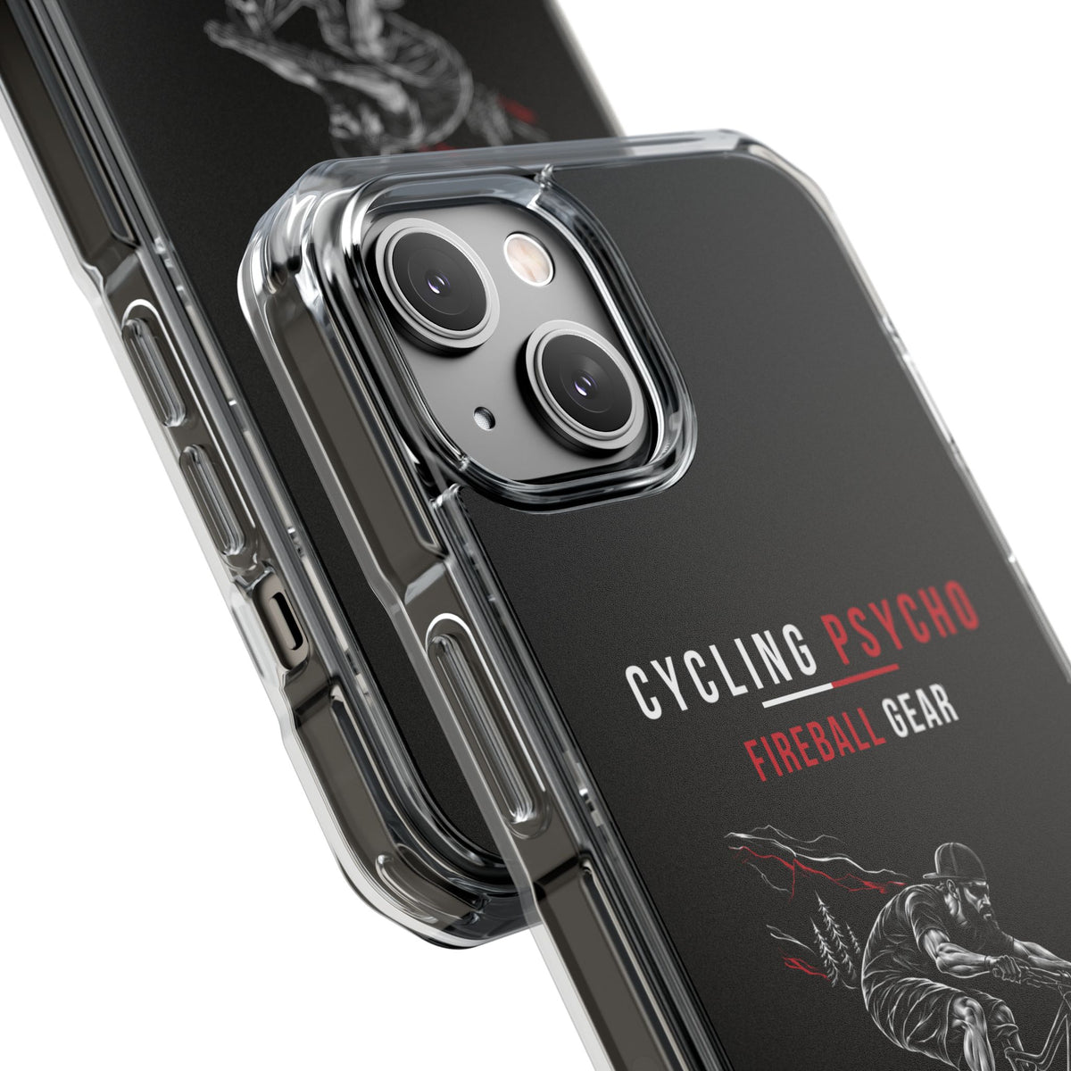 Cycling Psycho - Gravity Rebel - Black - Magnetic Clear Impact iPhone Case