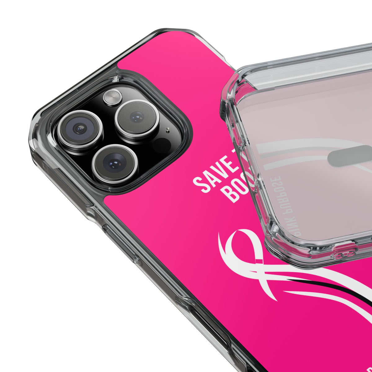 Pink Purpose - Hot Pink - Magnetic Clear Impact iPhone Case