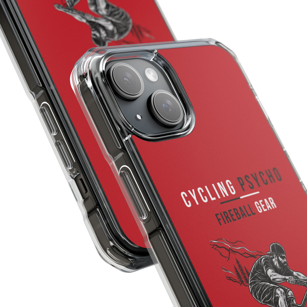 Cycling Psycho - Gravity Rebel - Red - Magnetic Clear Impact iPhone Case