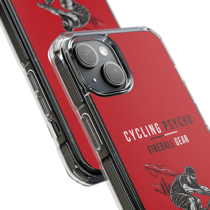 Cycling Psycho - Gravity Rebel - Red - Magnetic Clear Impact iPhone Case