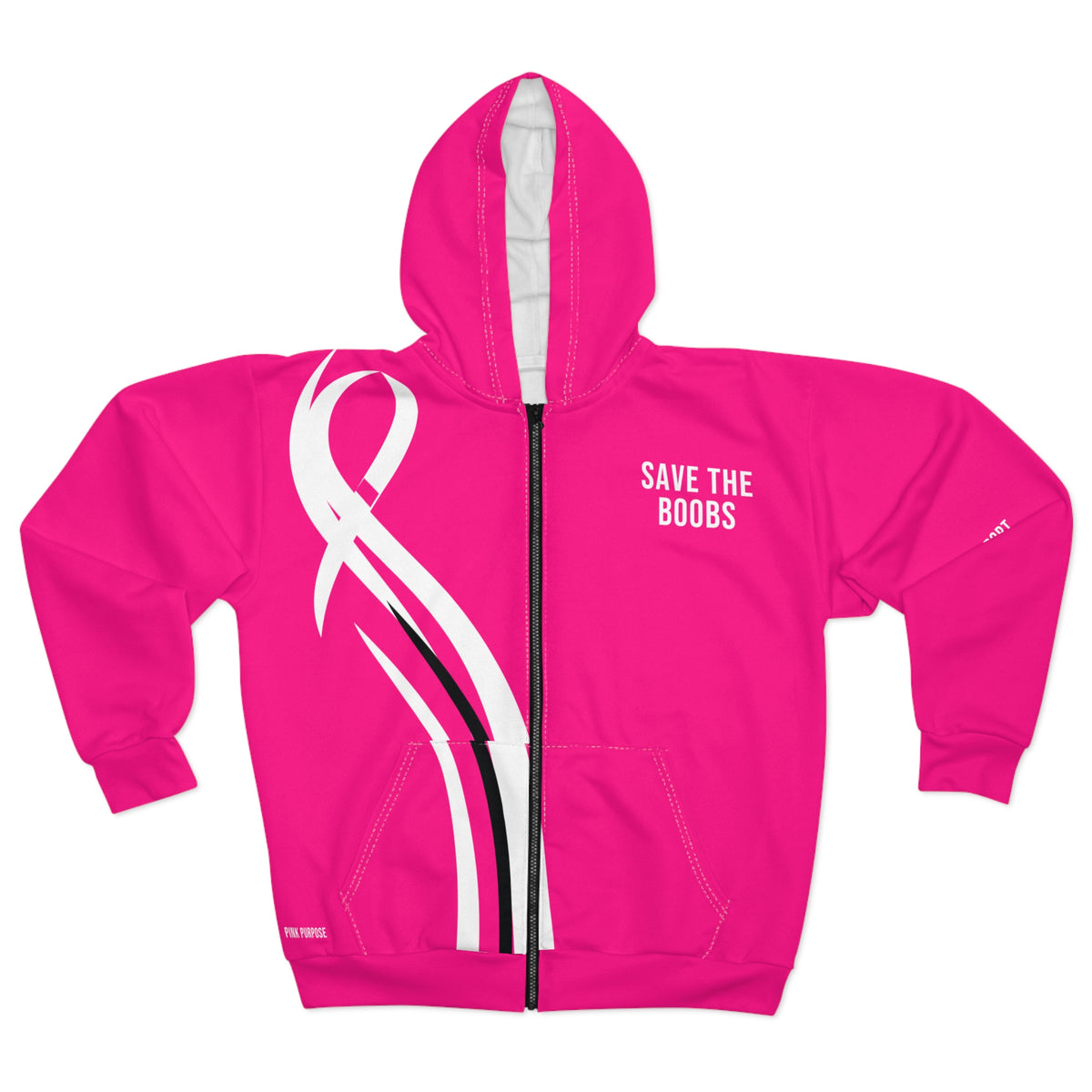 Pink Purpose - Hot Pink - Unisex Zip Hoodie