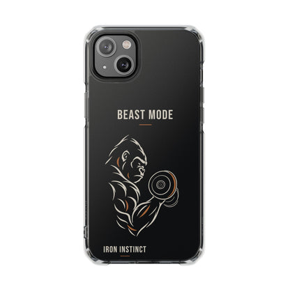 Beast Mode - Iron Instinct - Black - Magnetic Clear Impact iPhone Case