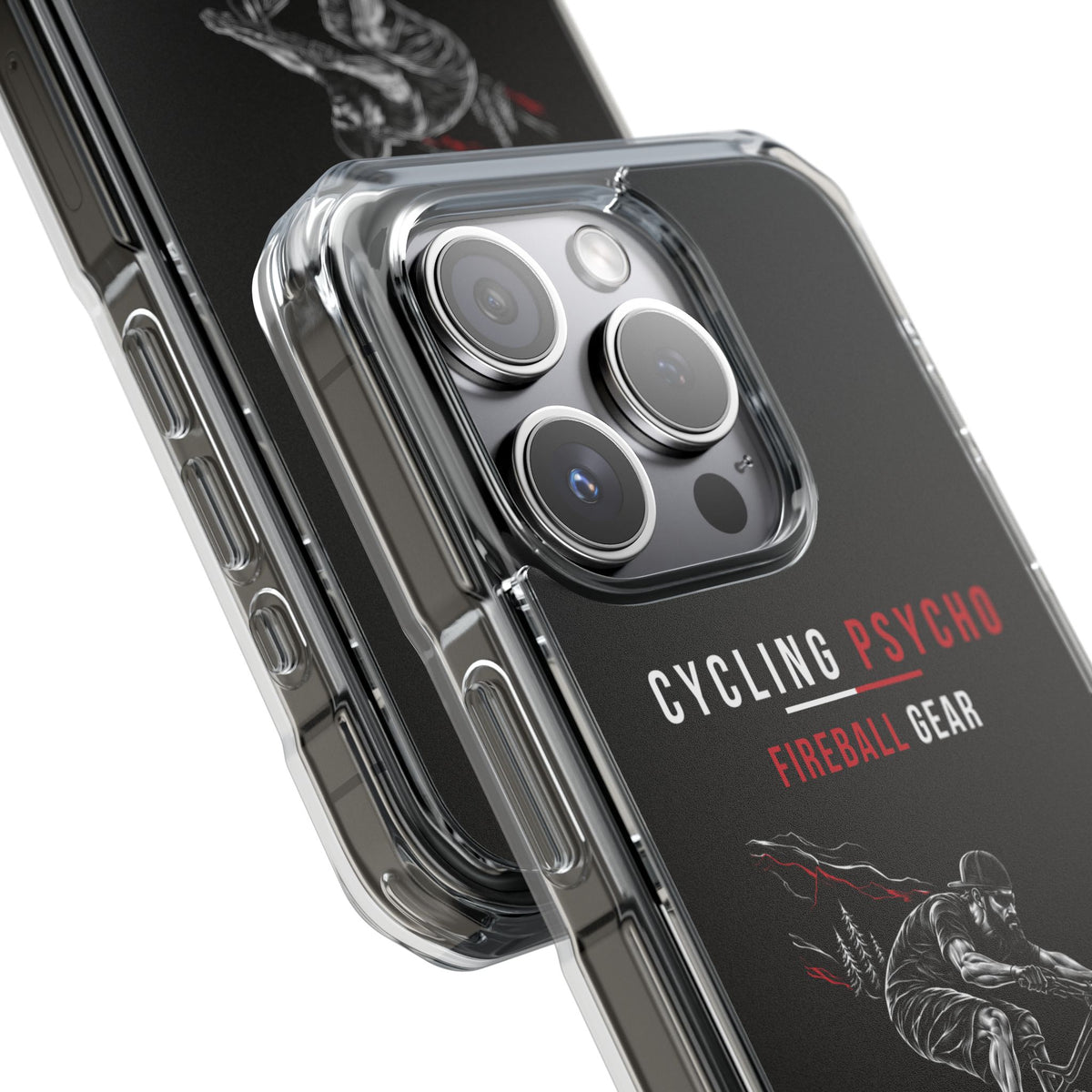 Cycling Psycho - Gravity Rebel - Black - Magnetic Clear Impact iPhone Case