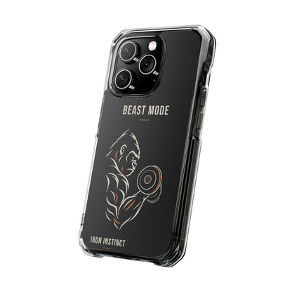 Beast Mode - Iron Instinct - Black - Magnetic Clear Impact iPhone Case