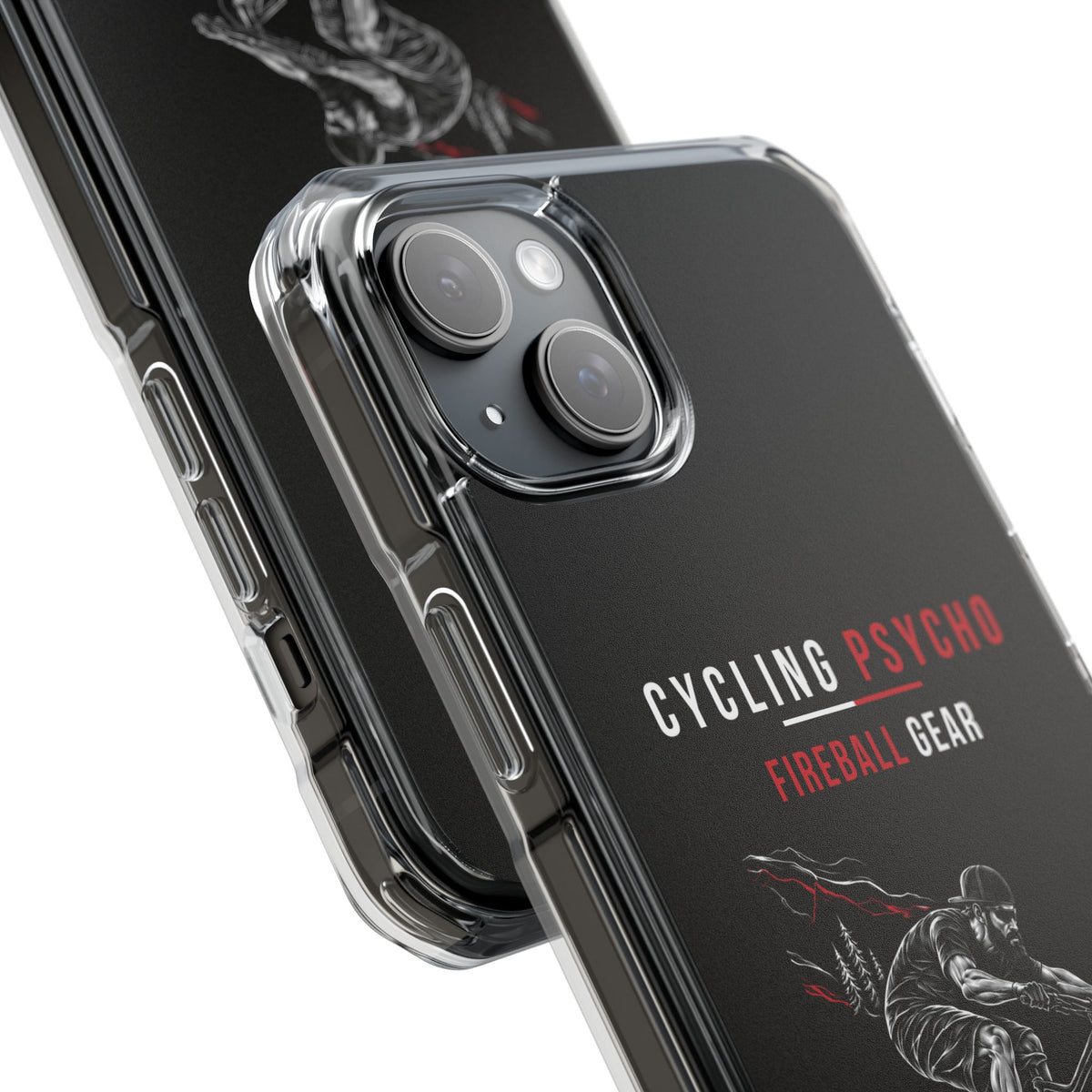Cycling Psycho - Gravity Rebel - Black - Magnetic Clear Impact iPhone Case