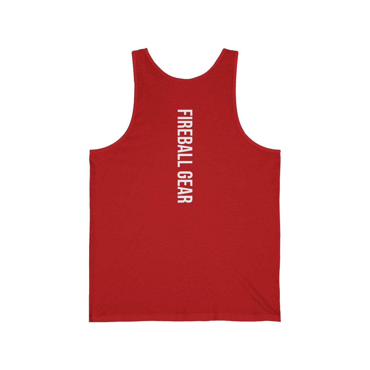 Fireball Gear - Flame & Gear - White - Fitness Jersey Tank Top