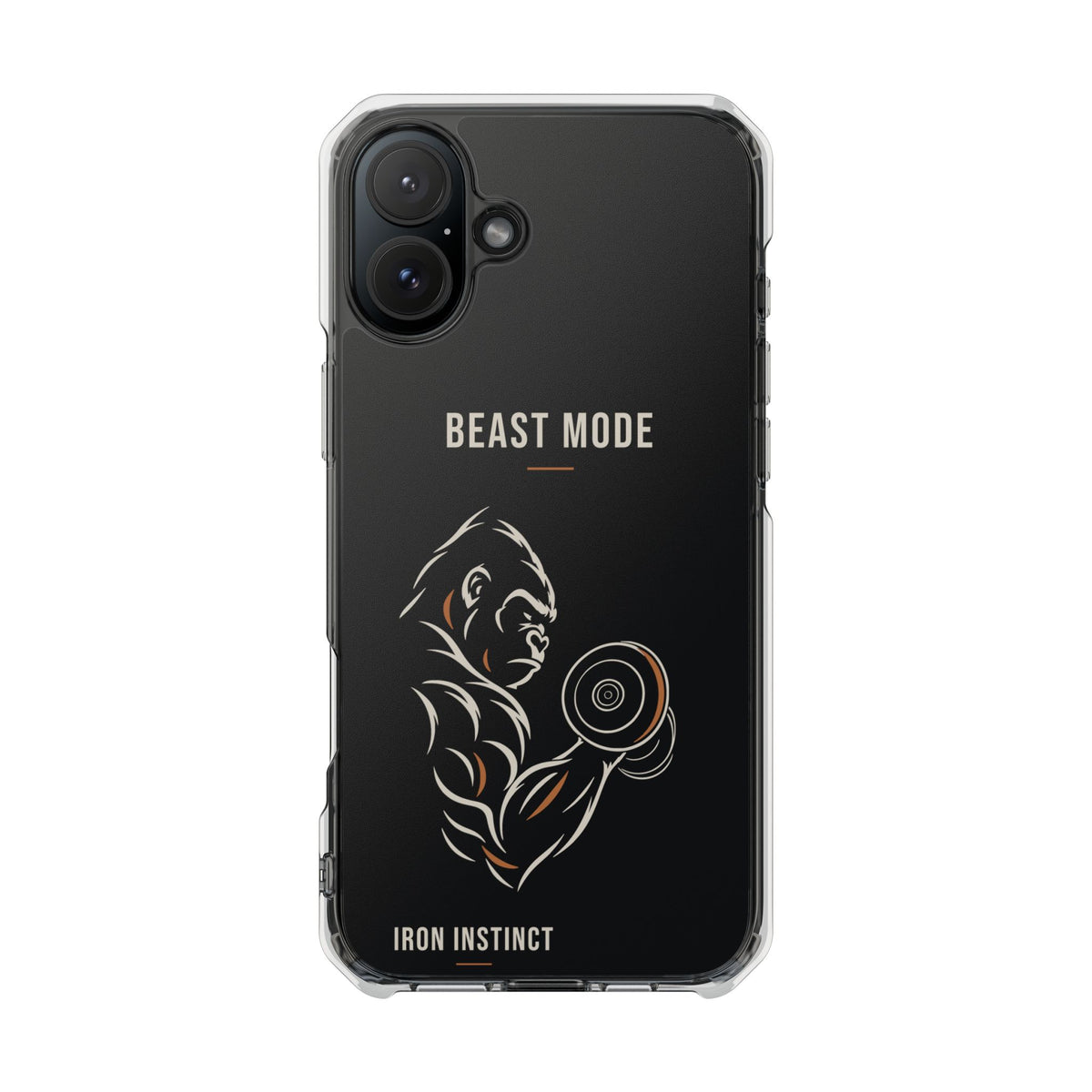 Beast Mode - Iron Instinct - Black - Magnetic Clear Impact iPhone Case