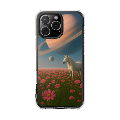 Cosmic Unicorn Dreamscape - Magnetische, durchsichtige iPhone-Hüllen