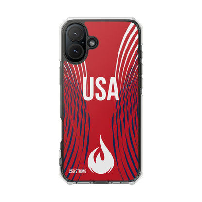 250 Strong - Red - Magnetic Clear Impact iPhone Cases