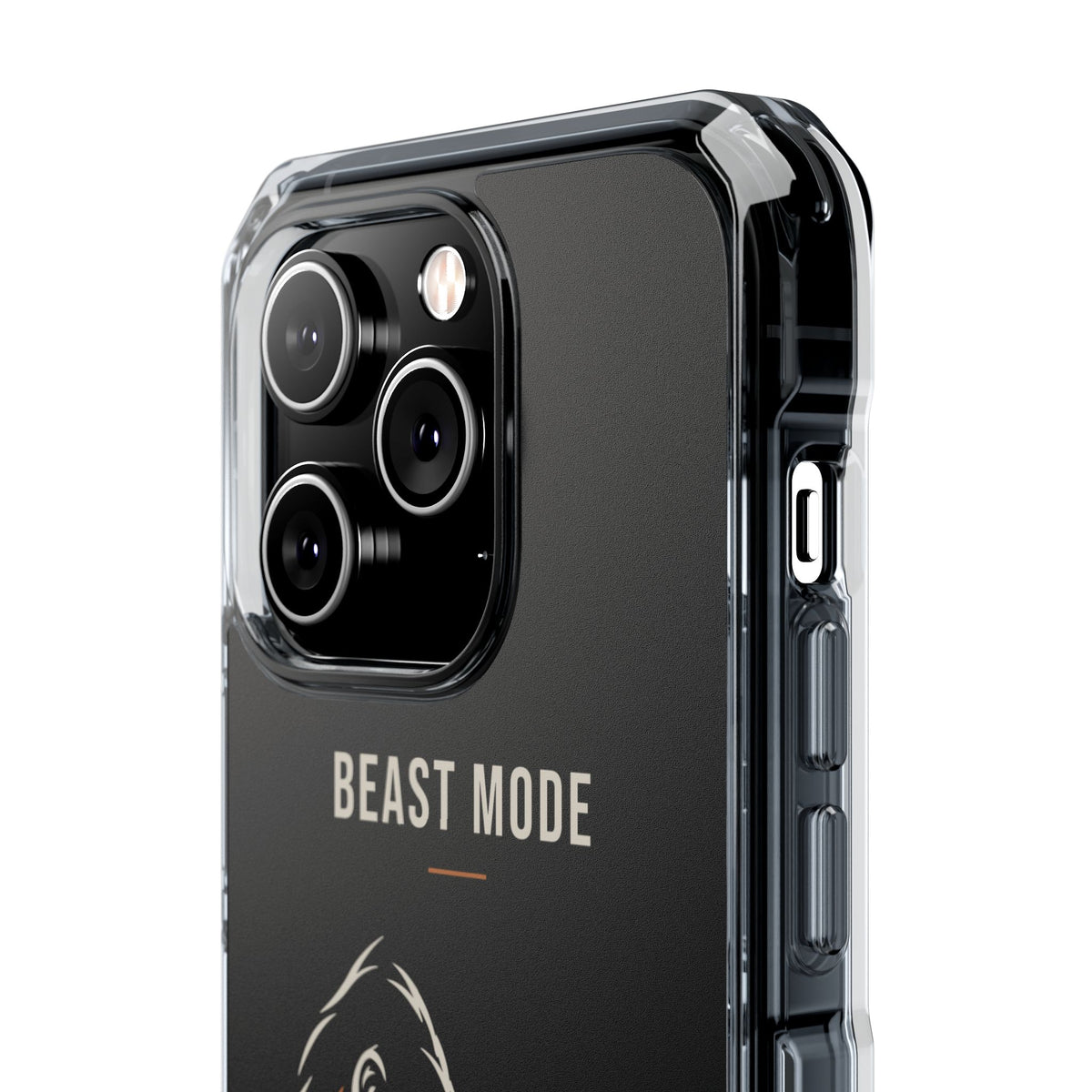 Beast Mode - Iron Instinct - Black - Magnetic Clear Impact iPhone Case