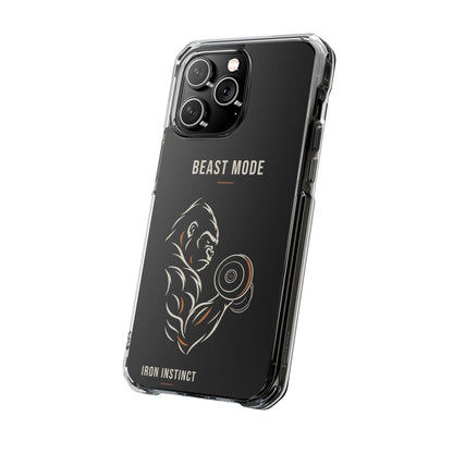 Beast Mode - Iron Instinct - Black - Magnetic Clear Impact iPhone Case