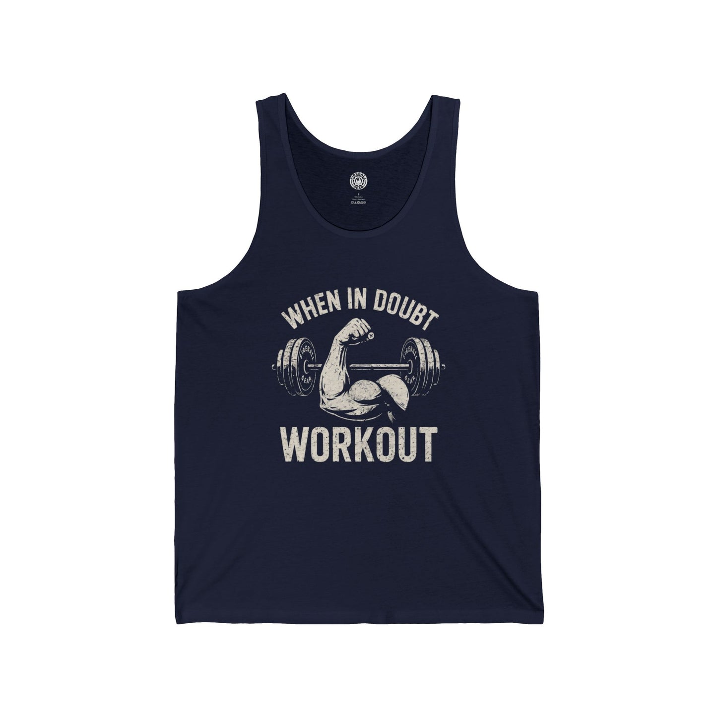 When in Doubt, Workout - Jersey Fitness Tank Top