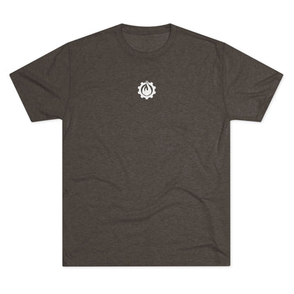 Fireball Gear - Flame & Gear Centered - White - Triblend T-shirt