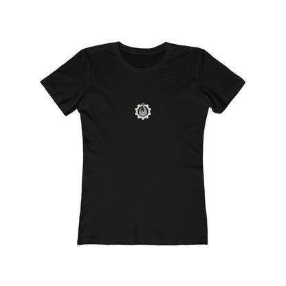 Fireball Gear - Flame &amp; Gear - Grau &amp; Weiß - Damen Slim Fit T-Shirt
