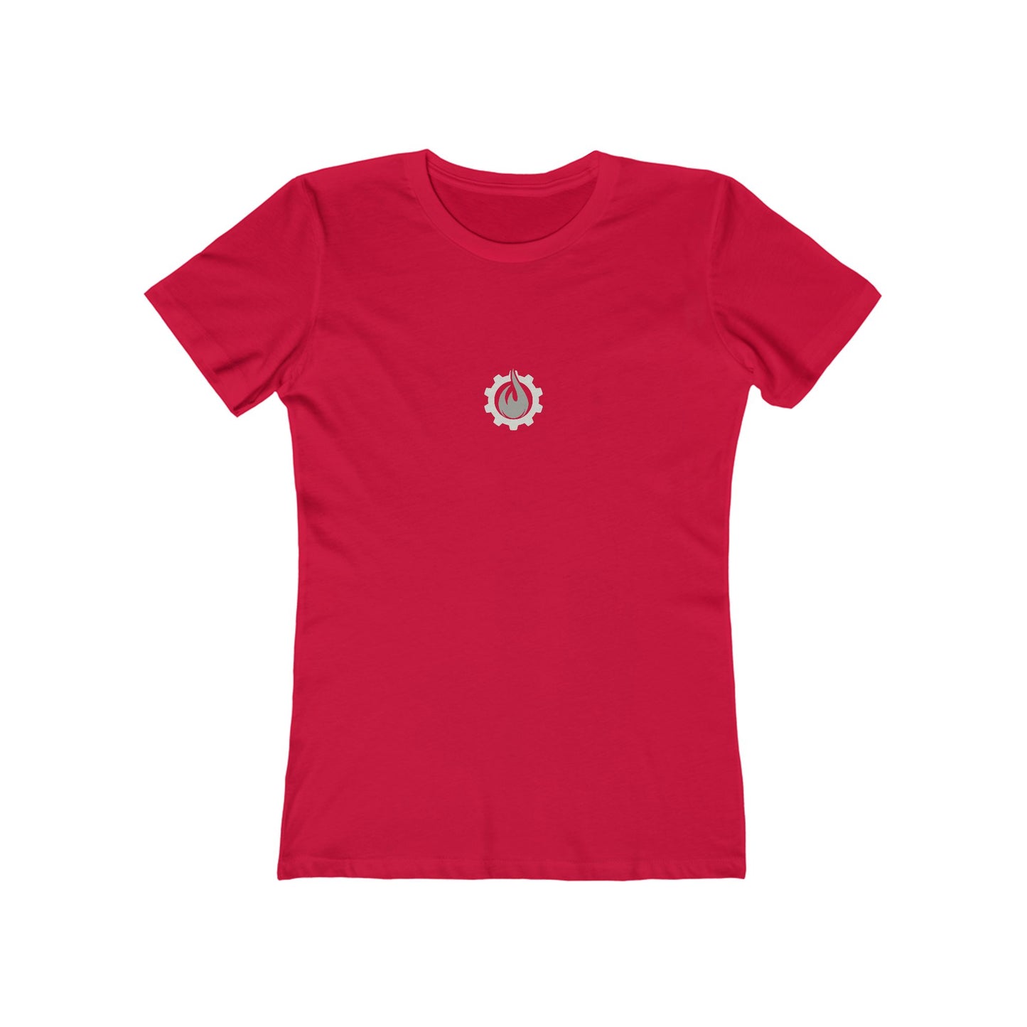 Fireball Gear - Flame &amp; Gear - Grau &amp; Weiß - Damen Slim Fit T-Shirt