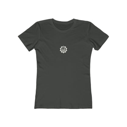 Fireball Gear - Flame &amp; Gear - Grau &amp; Weiß - Damen Slim Fit T-Shirt