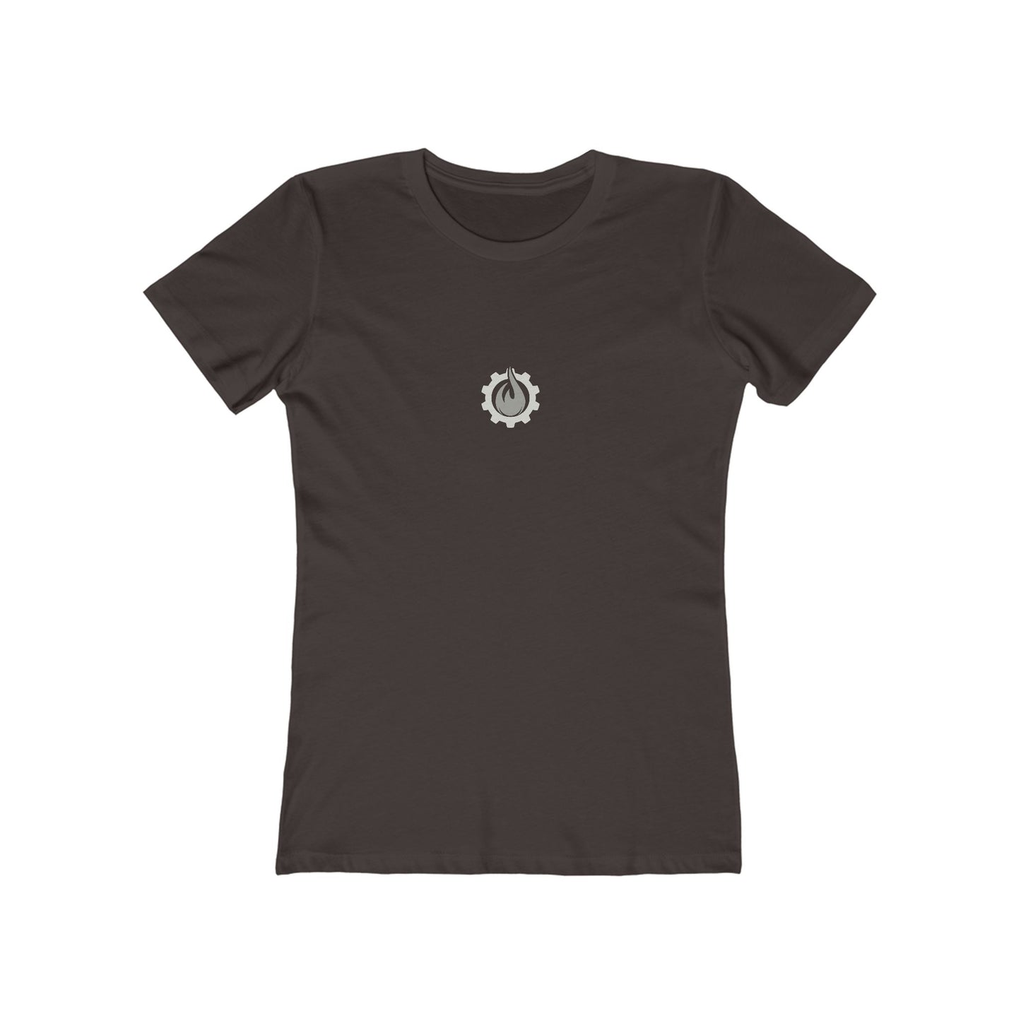 Fireball Gear - Flame &amp; Gear - Grau &amp; Weiß - Damen Slim Fit T-Shirt