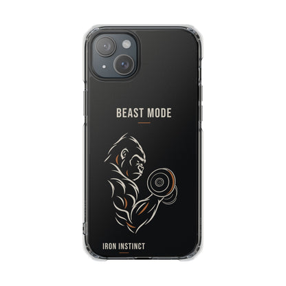 Beast Mode - Iron Instinct - Black - Magnetic Clear Impact iPhone Case