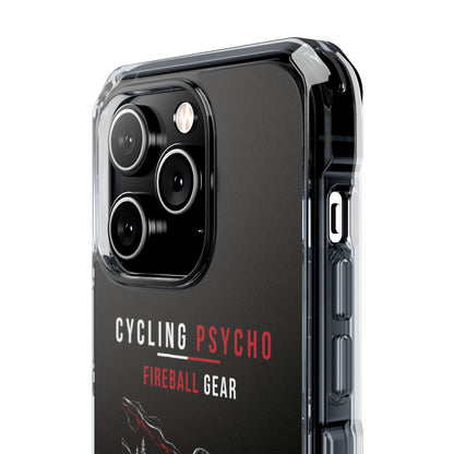 Cycling Psycho - Gravity Rebel - Black - Magnetic Clear Impact iPhone Case